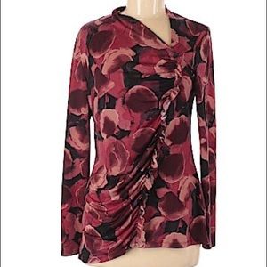 SimplyVera Vera Wang Pink Floral Blouse